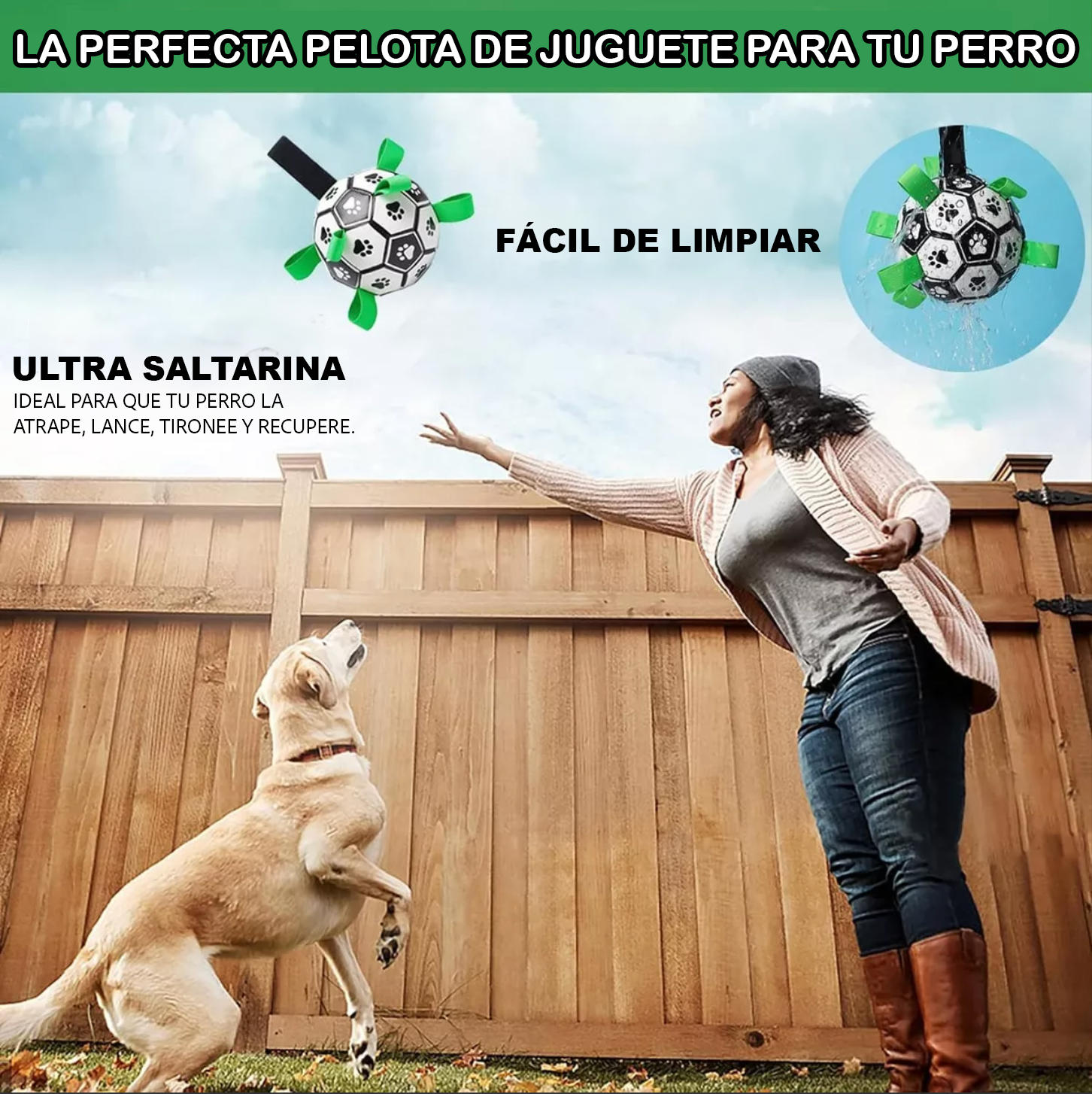 Pelota Para Perro Con Agarre